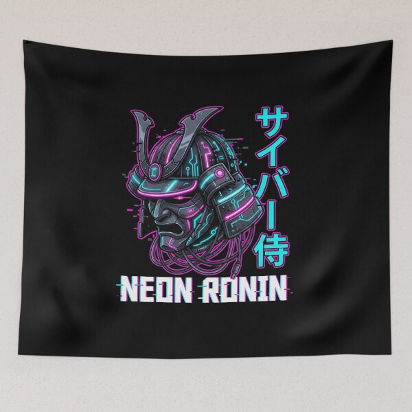 Item preview, Neon Ronin - Cyberpunk Samurai Helmet - Sci-Fi Warrior designed and sold by DreamSpaceCon.