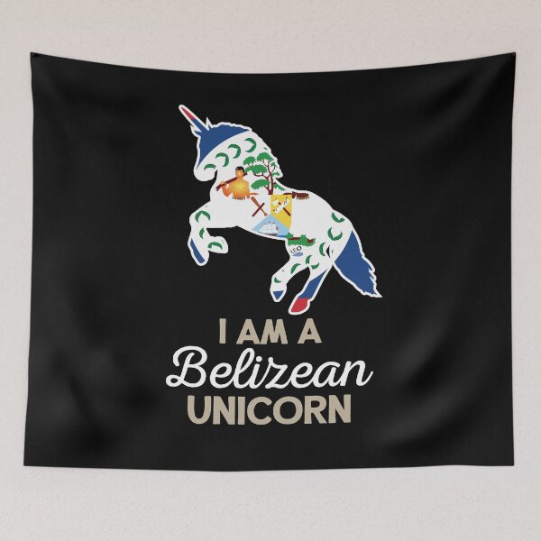 Item preview, Belize Flag Belizean Unicorn designed and sold by countryflags.