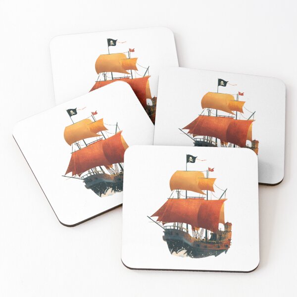 Item preview, Skulls Adventurous Spirits Unveiling Iconic Pirate Ships Sea designed and sold by ART ATTACK ZONE.