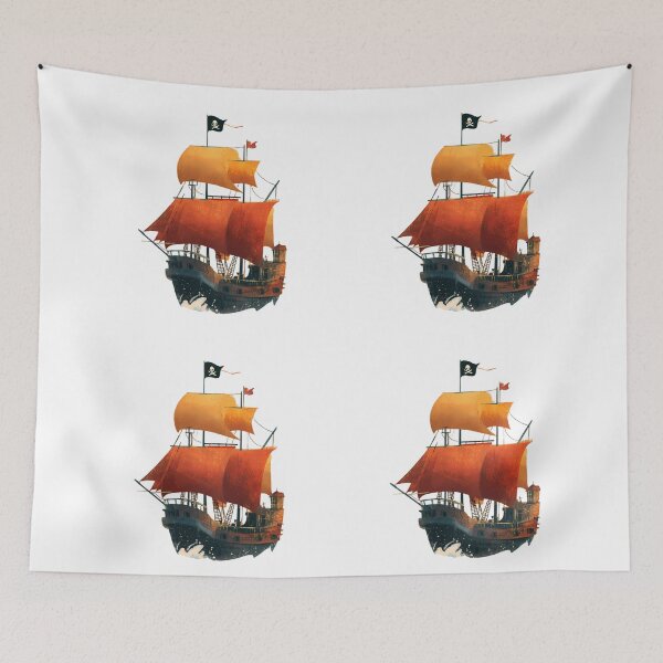 Item preview, Skulls Adventurous Spirits Unveiling Iconic Pirate Ships Sea designed and sold by ART ATTACK ZONE.