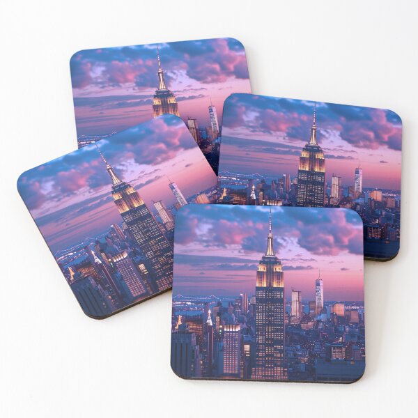 Item preview, NYC Skyline – Empire State Neon Night designed and sold by SkylineVistas Designs.
