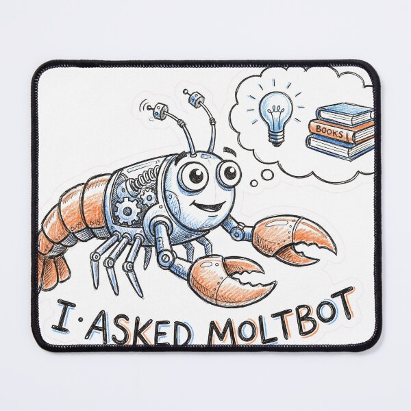Item preview, I Asked Moltbot - Cute Robot Lobster AI designed and sold by MidnightMerchCo.