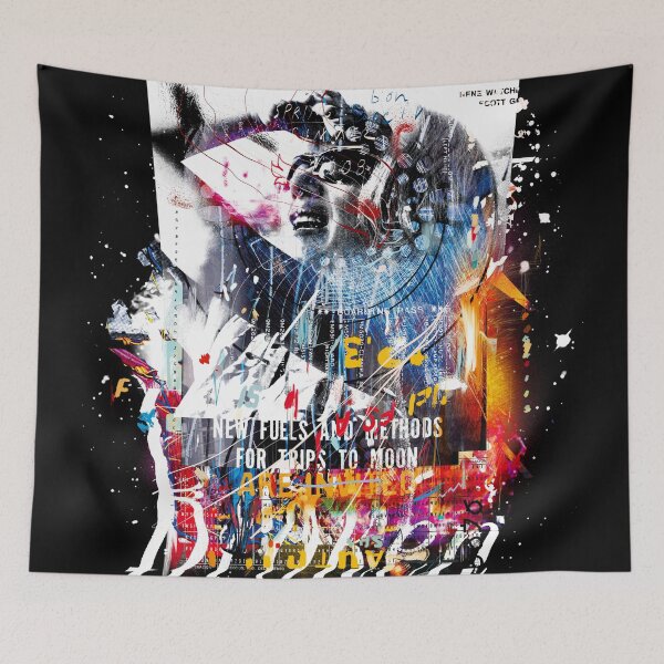 Item preview, Trip to the Moon – Experimental Collage Art designed and sold by Matalobos /  Retro Art & Classic Machines.
