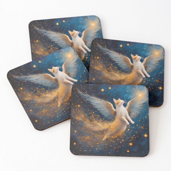 Item preview, Cat Angel flying in the starry sky. designed and sold by Natalia-Vlad.