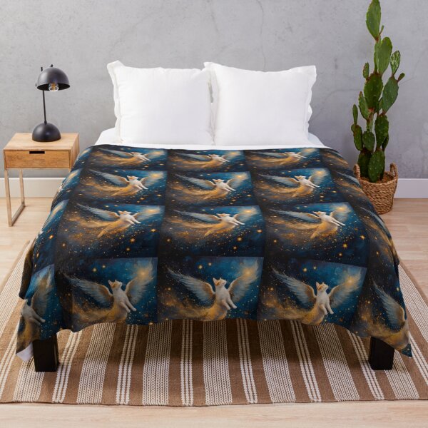 Item preview, Cat Angel flying in the starry sky. designed and sold by Natalia-Vlad.