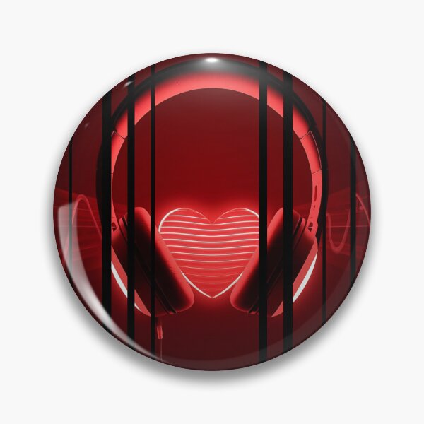 Item preview, Soul Beats – headphones shaped like a glowing heart with music lines around it 5 designed and sold by Neon G.
