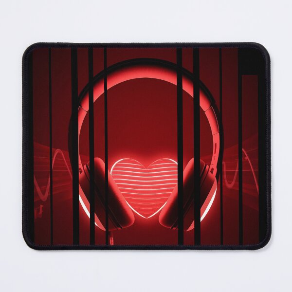 Item preview, Soul Beats – headphones shaped like a glowing heart with music lines around it 5 designed and sold by Neon G.
