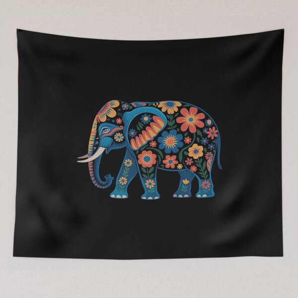 Item preview, Cute Flower Elephant on summer Floral Elephant designed and sold by joyouartArt.