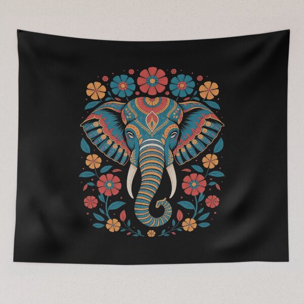 Item preview, Cute Flower Elephant on summer Floral Elephant1 designed and sold by angolinnArt.