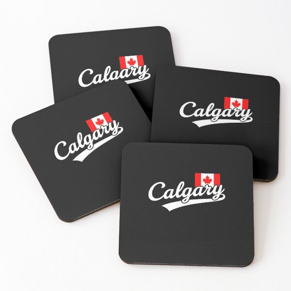 Item preview, Calgary Canada Retro Script with Canadian Flag - Vintage Calgary Alberta Canada - Classic Flag Design designed and sold by PowerKanjiFit.