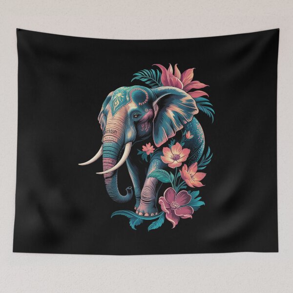 Item preview, Cute Flower Elephant on summer Floral Elephant3 designed and sold by angolinnArt.