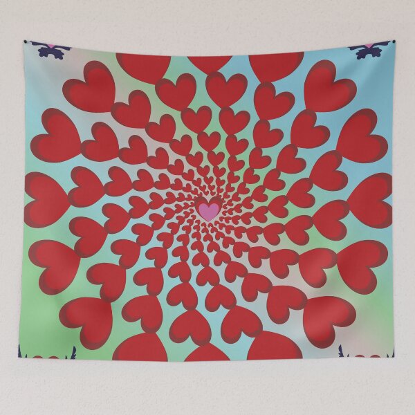 Item preview, Vibrant Heart Energy Spiral designed and sold by OIL Pattern Design .