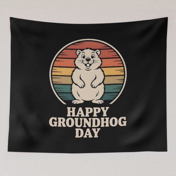 Item preview, Happy Groundhog Day Vintage Groundhog T-Shirt designed and sold by MizoX7.