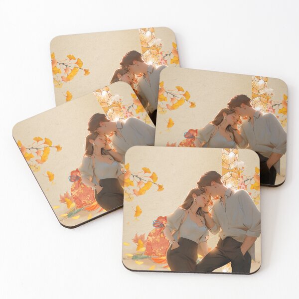 Item preview, Autumn Glow: Embrace Under the Ginkgo Trees designed and sold by Kanniax.