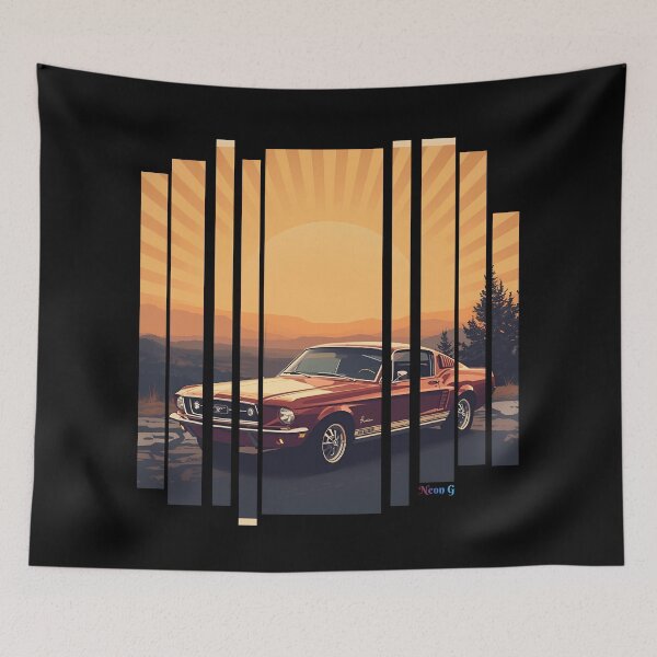 Item preview, For Mustan Fastbac 1967, retro illustration 9 designed and sold by Neon G.