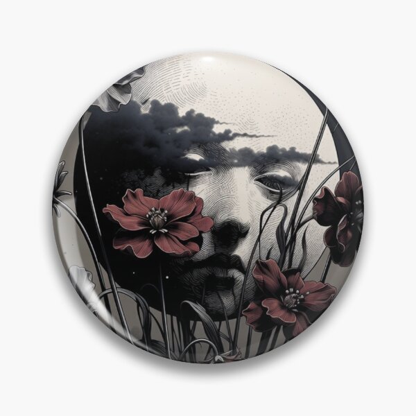 Item preview, Melancholic Moon Digital Illustration – Dark Aesthetic designed and sold by Bittor18.
