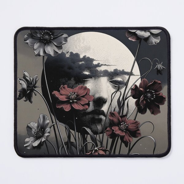 Item preview, Melancholic Moon Digital Illustration – Dark Aesthetic designed and sold by Bittor18.