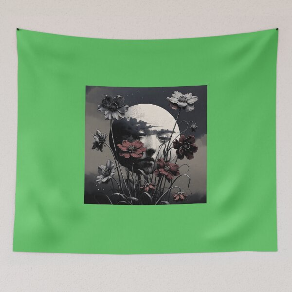 Item preview, Melancholic Moon Digital Illustration – Dark Aesthetic designed and sold by Bittor18.