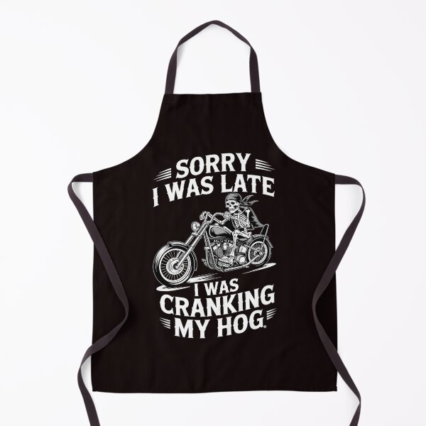 Item preview, Sorry I Was Late I Was Cranking My Hog – Funny Motorcycle Club Skeleton Design designed and sold by Redgiant87x.