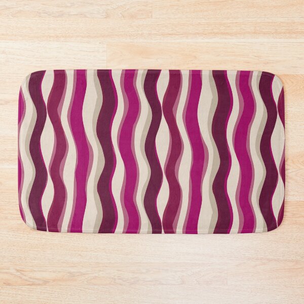 Item preview, Retro Magenta and Burgundy Wavy Stripes designed and sold by Prismatect.