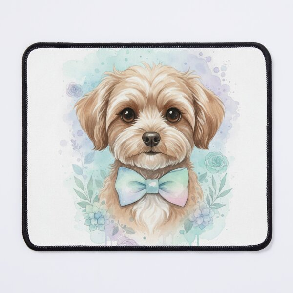 Item preview, Cute Dog Phone Case, Watercolor Puppy with Bow, Floral Pet Art for Tote Bags, Phone Cases, Pins, Buttons, Magnets designed and sold by Nara8.