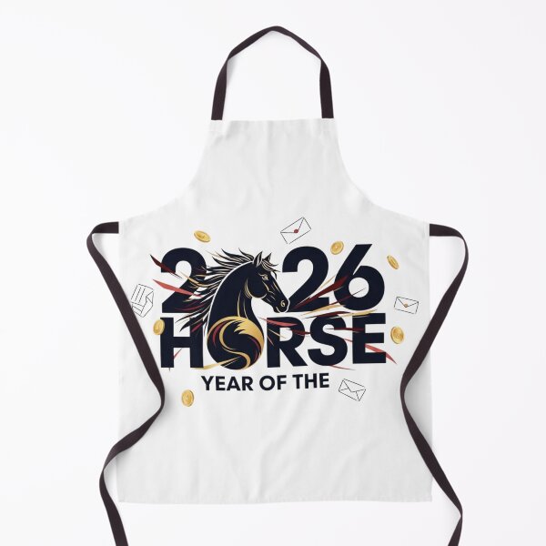 Item preview, Modern 2026 Year of the Horse Logo – Lucky Coins & Typography Chinese New Year Design designed and sold by JaaCreativeShop.