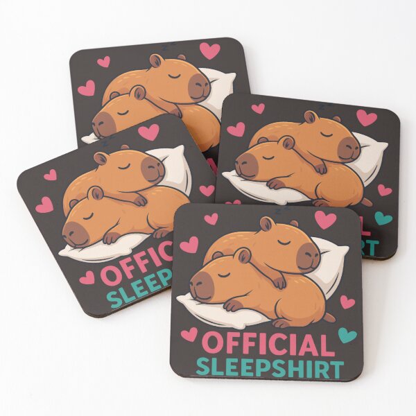 Item preview, Kawaii Capybara Official Sleepshirt – Cute Cozy Animal Pajama Tee designed and sold by Youpiworld.