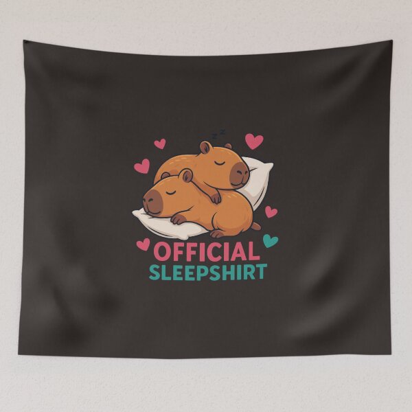 Item preview, Kawaii Capybara Official Sleepshirt – Cute Cozy Animal Pajama Tee designed and sold by Youpiworld.