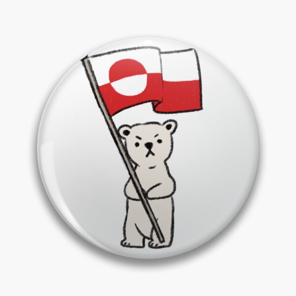 Item preview, Polarbear Holding Greenland Flag designed and sold by NinniSilver.