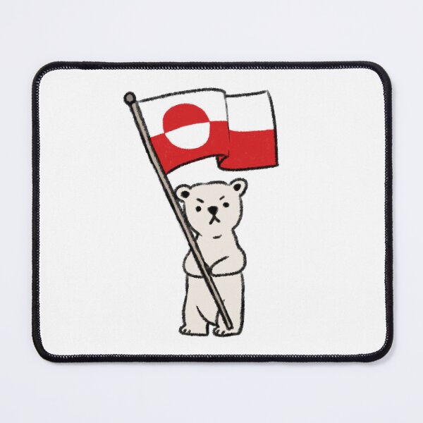 Item preview, Polarbear Holding Greenland Flag designed and sold by NinniSilver.