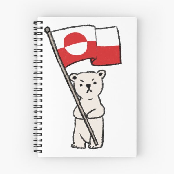 Item preview, Polarbear Holding Greenland Flag designed and sold by NinniSilver.