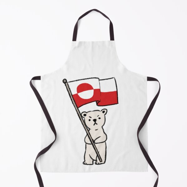 Item preview, Polarbear Holding Greenland Flag designed and sold by NinniSilver.