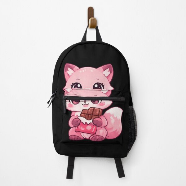 Item preview, Pink cute Fox with Chocolate - kawaii art designed and sold by DamioPolArt.