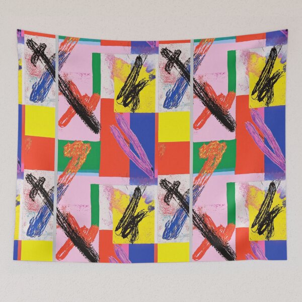 Item preview, Bold Abstract Geometric Colorful Brushstroke Pattern designed and sold by Prismatect.