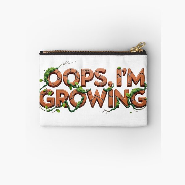 Item preview, Oops I'm growing with green vines and cracked earth letters designed and sold by Creative88Art.