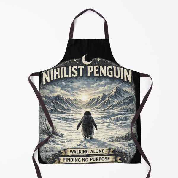 Item preview, Nihilist Penguin T-Shirt – Walking Alone, Embracing the Void Graphic Tee designed and sold by NIZAR din⭐⭐⭐⭐⭐.