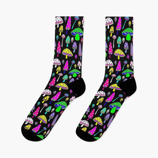 Item preview, Psychedelic Technicolor Mushrooms  designed and sold by kitschandkawaii.