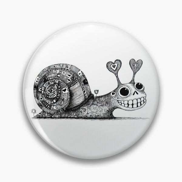 Item preview, Snail with skull and heart design designed and sold by anytka.