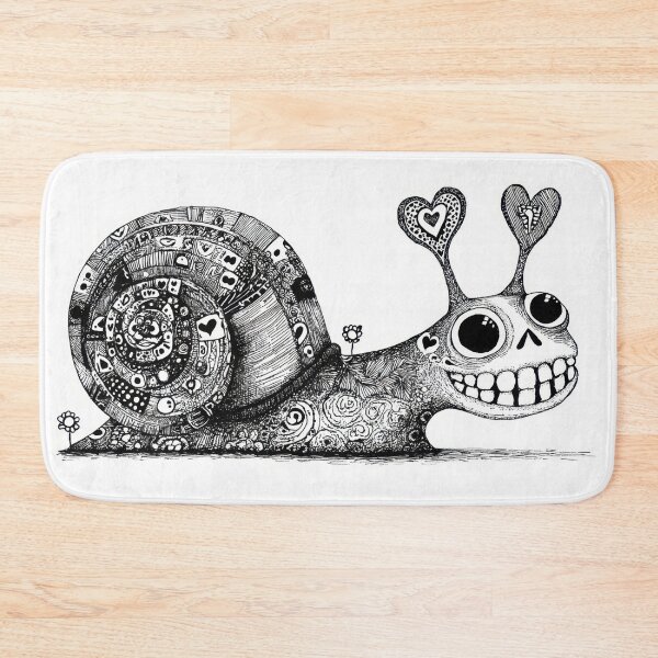 Item preview, Snail with skull and heart design designed and sold by anytka.