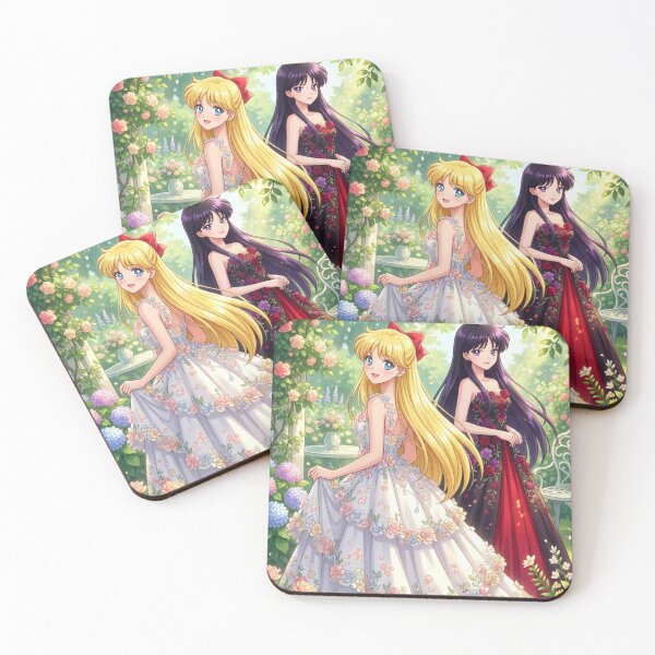 Item preview, Sailor Venus and Sailor Mars at a Garden Party designed and sold by Solace Sparkles.