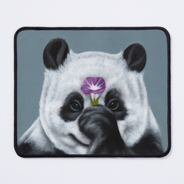 Item preview, Panda Holding Morning Glory designed and sold by EmilyDouArt.