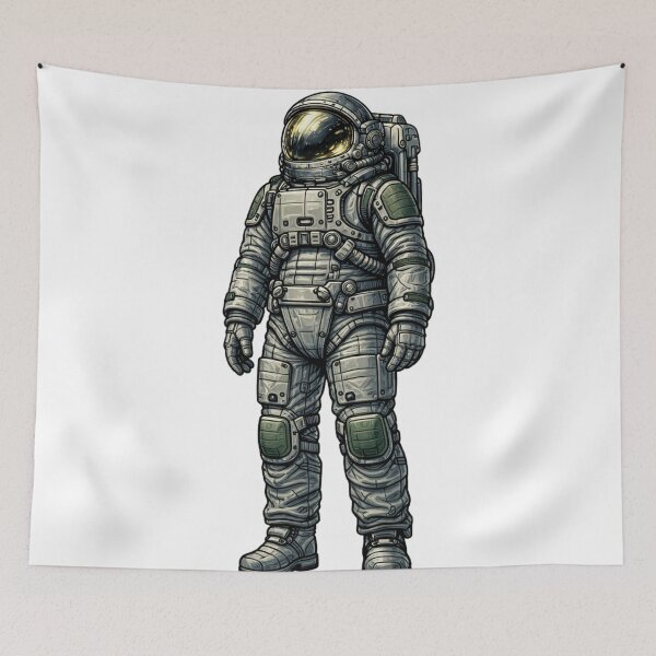 Item preview, Astronaut Suit Standing Space Illustration designed and sold by Combat Skies.