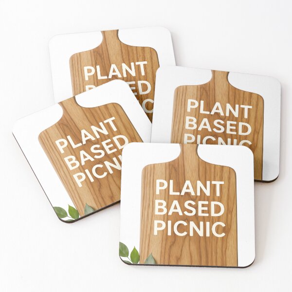 Item preview, Plant based picnic wooden cutting board with green leaves designed and sold by Creative88Art.