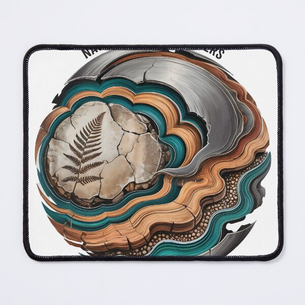 Item preview, Stunning layered earth formation with fossilized fern leaf designed and sold by Creative88Art.