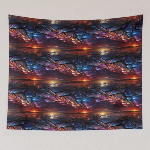 Item preview, Sunset On The Horizon Crackle Glass Mosaic designed and sold by xxEJxx.