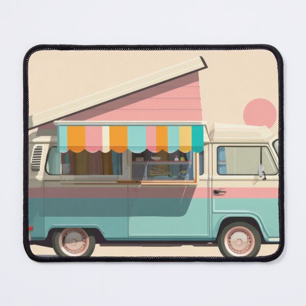Item preview, Colorful food truck setup at sunset designed and sold by anytka.