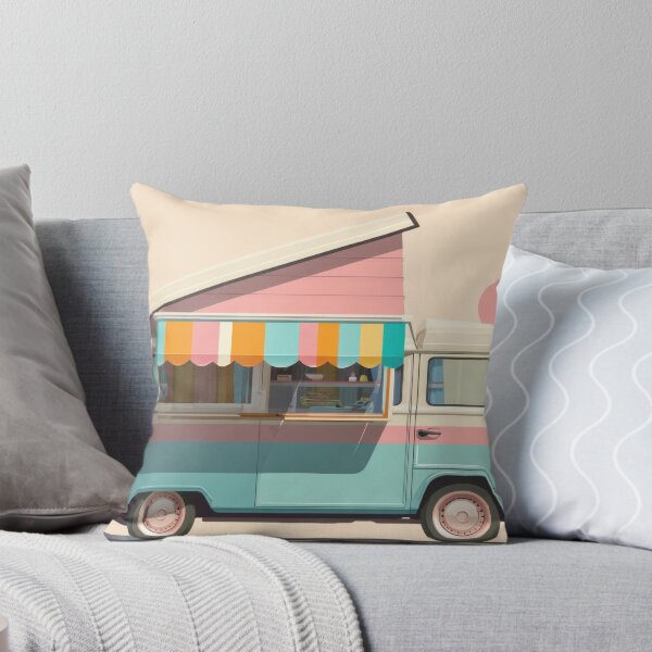 Item preview, Colorful food truck setup at sunset designed and sold by anytka.