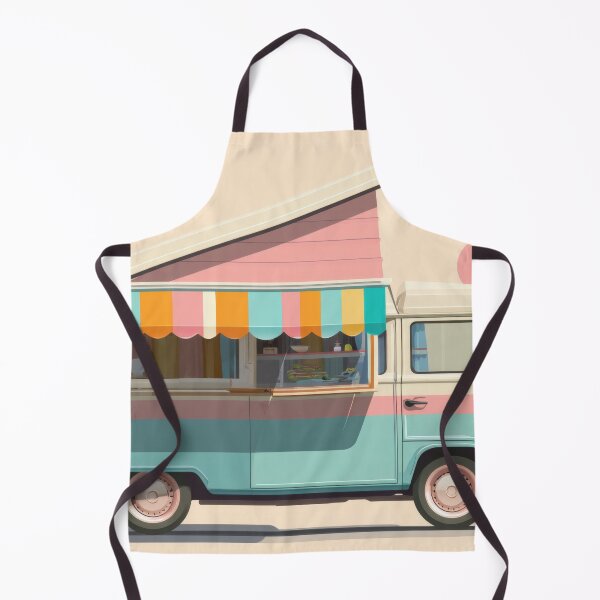 Item preview, Colorful food truck setup at sunset designed and sold by anytka.