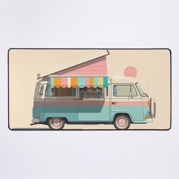Item preview, Colorful food truck setup at sunset designed and sold by anytka.