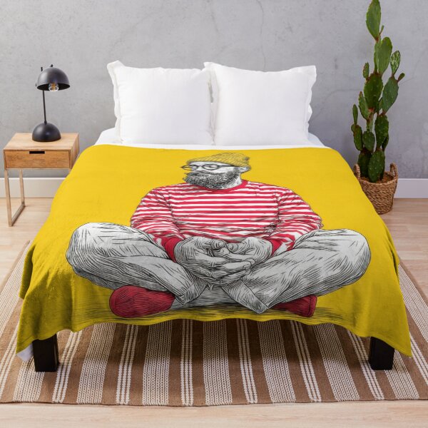 Item preview, Man in striped shirt beanie designed and sold by anytka.